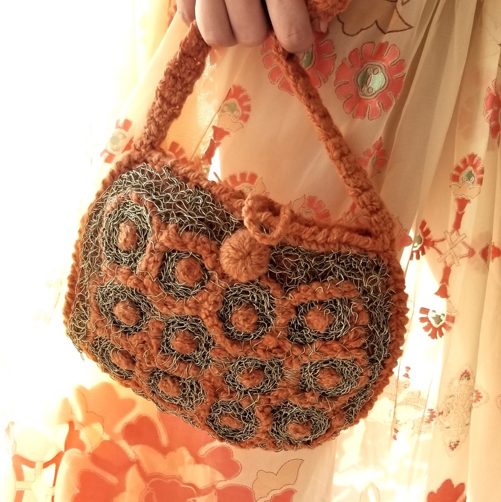 VINTAGE Handmade Wool Clutch